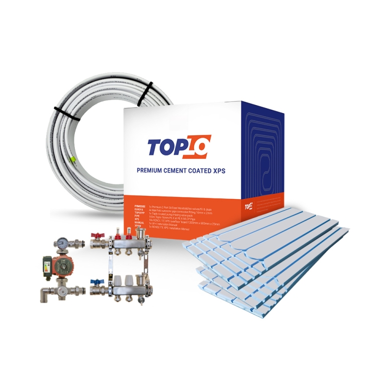 Cement Coated XPS Low Profile Underfloor Heating Kits