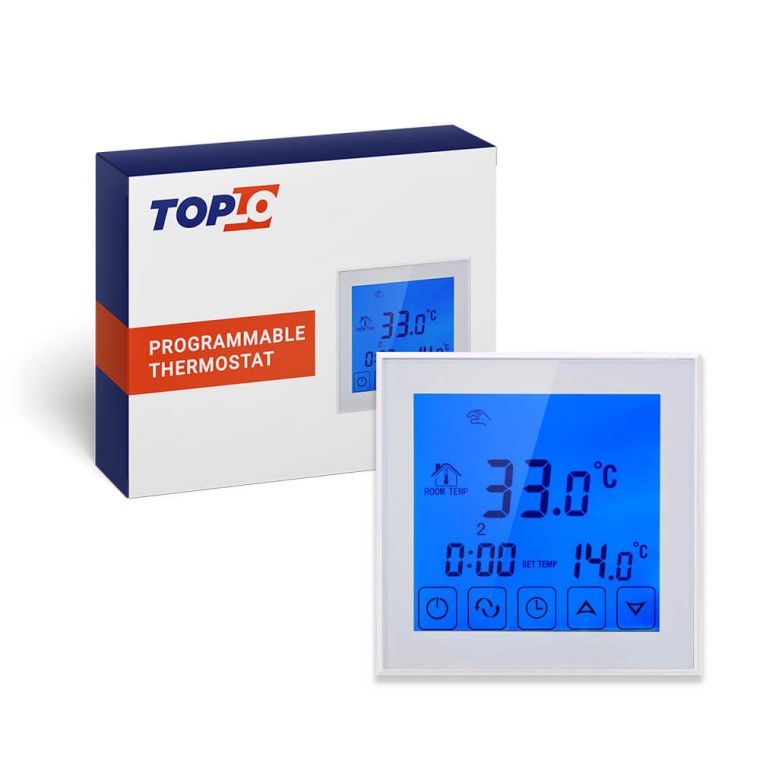 TopLo 7 Day Programmable Touch Screen Thermostat - For Wet Underfloor Heating